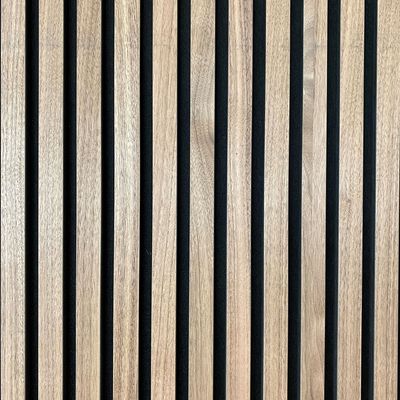 Acoustic wall cladding with VENEER EXPRESS Acoustic US Walnut