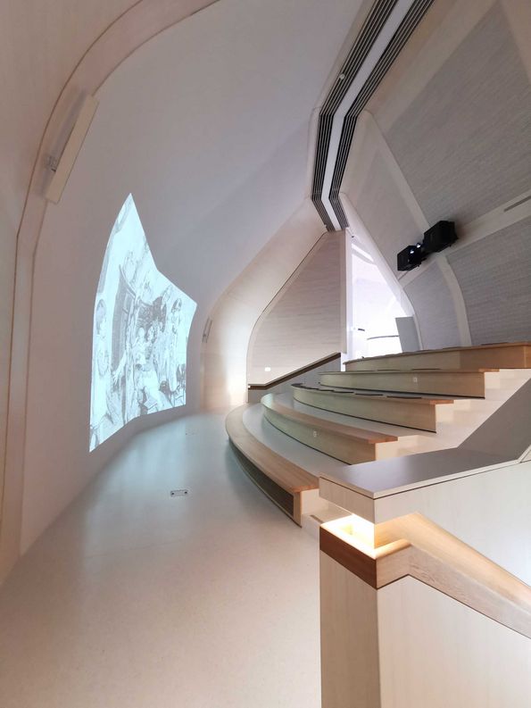 Modern architecture with fir wood
