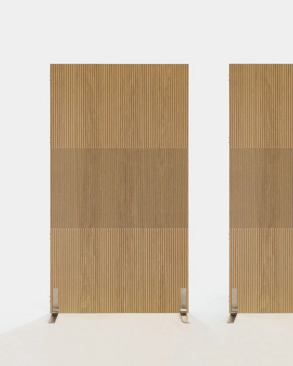 Raumteiler aus Holz schallschluckend