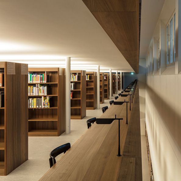 Veneer Elm Stone, interior design of the Central and University Library Lucerne