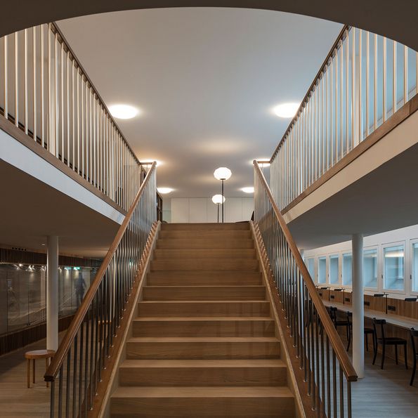 Veneer Elm Stone, interior design of the Central and University Library Lucerne