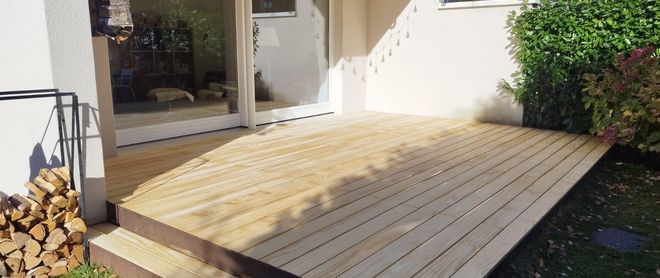 Holzterrasse langlebig, Basel, Birsfelden