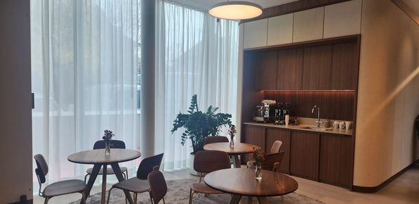 Renovation of Raiffeisenbank Therwil with US walnut veneer US Walnut veneer Raiffeisenbank Therwil