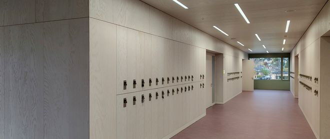 Esche Schälfurnier für das Gymnasium Thun