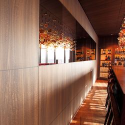 Wood species Eucalyptus figured smoked, wall cladding