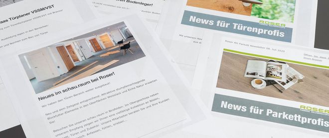 Anmeldung zum Roser AG Newsletter