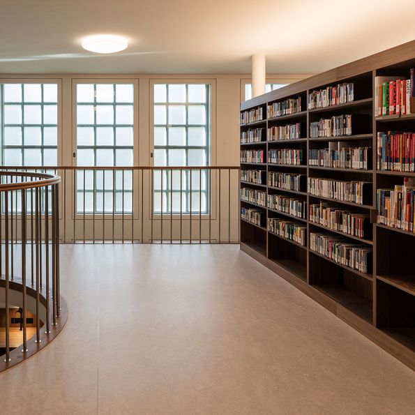 Veneer Elm Stone, interior design of the Central and University Library Lucerne