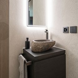 Washbasin with Veneer Express Layons Oak dark stained