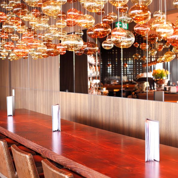 Smoked figured eucalyptus veneer for Prime Tower in Zurich