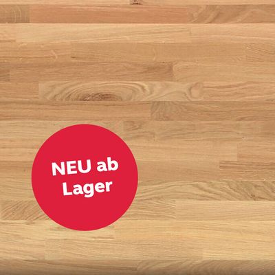 1S Massivholzplatte Eiche A/B 19mm KVZ ab Lager Roser