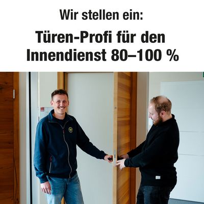 Stellenangebot: Sachbearbeiter Innendienst Bereich Türen