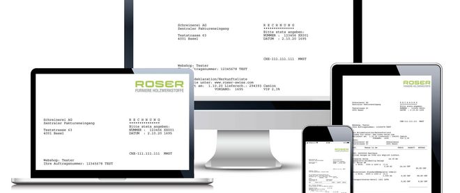 Elektronischer Rechnungsversand, Roser AG