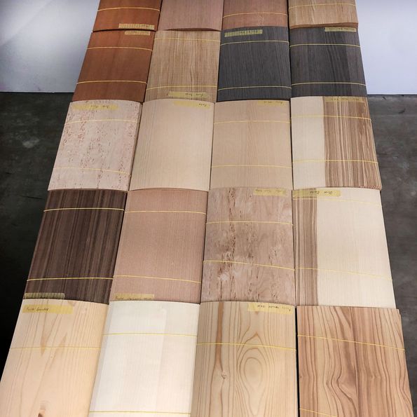 Palette with veneer samples