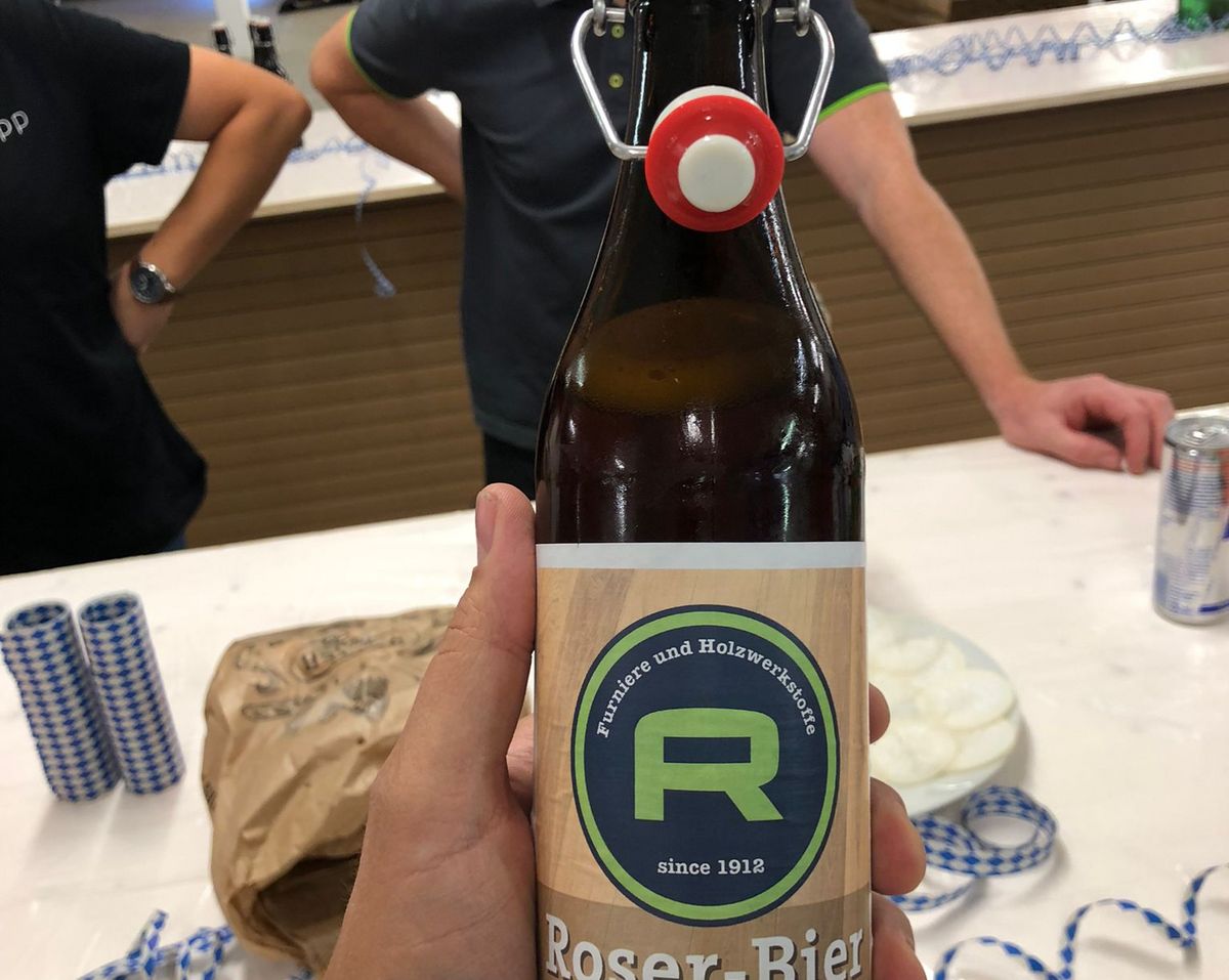 Our home-brewed Roser beer at the Octoberfest