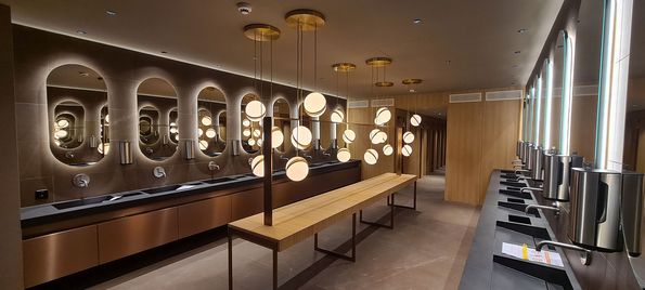 Customised oak veneer, The Circle, Zurich