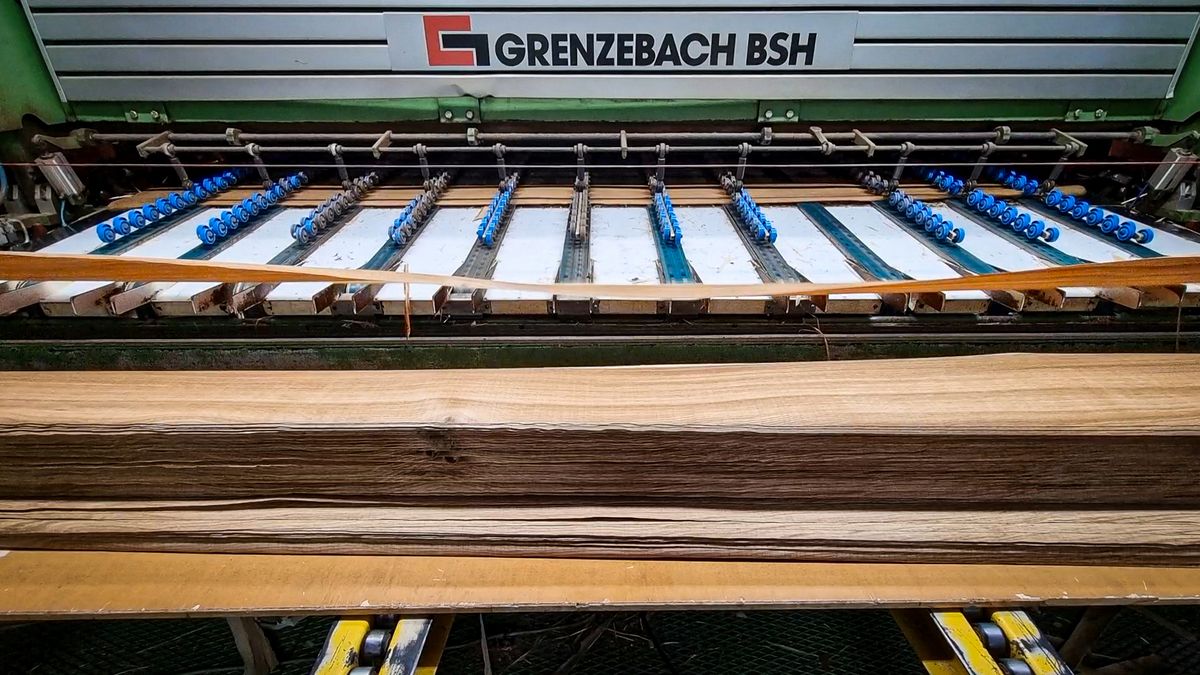 Roser AG during veneer production Flat knives