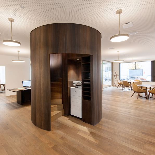 Wood type Smoked oak for Raiffeisenbank Dornach