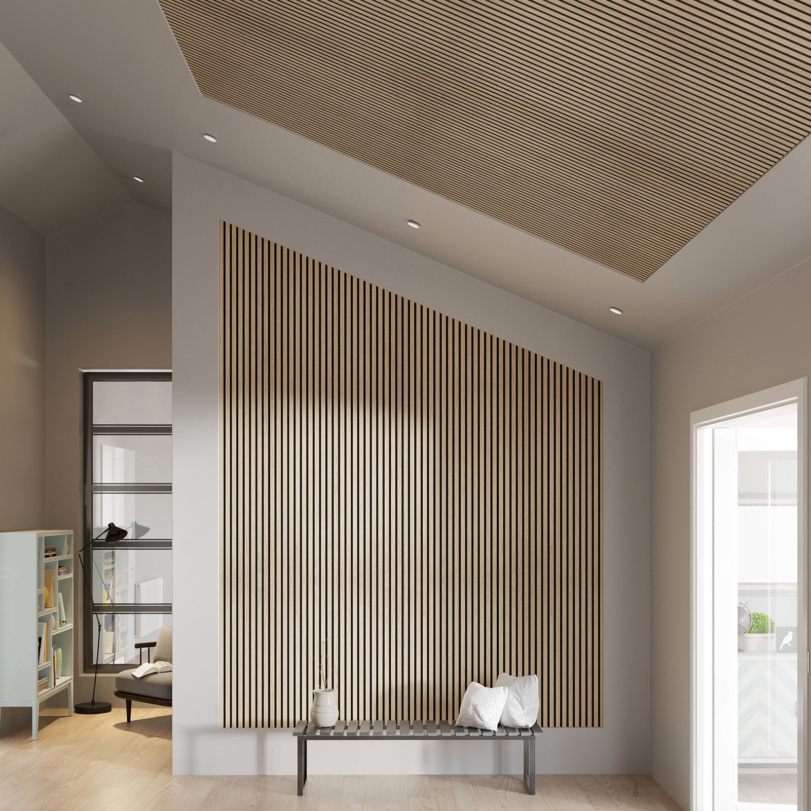 VENEER EXPRESS Acoustics Oak (felt and MDF black) sample