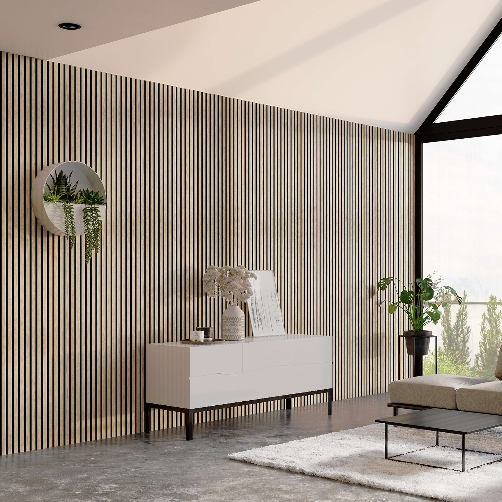 VENEER EXPRESS Acoustics Oak (felt and MDF black) sample