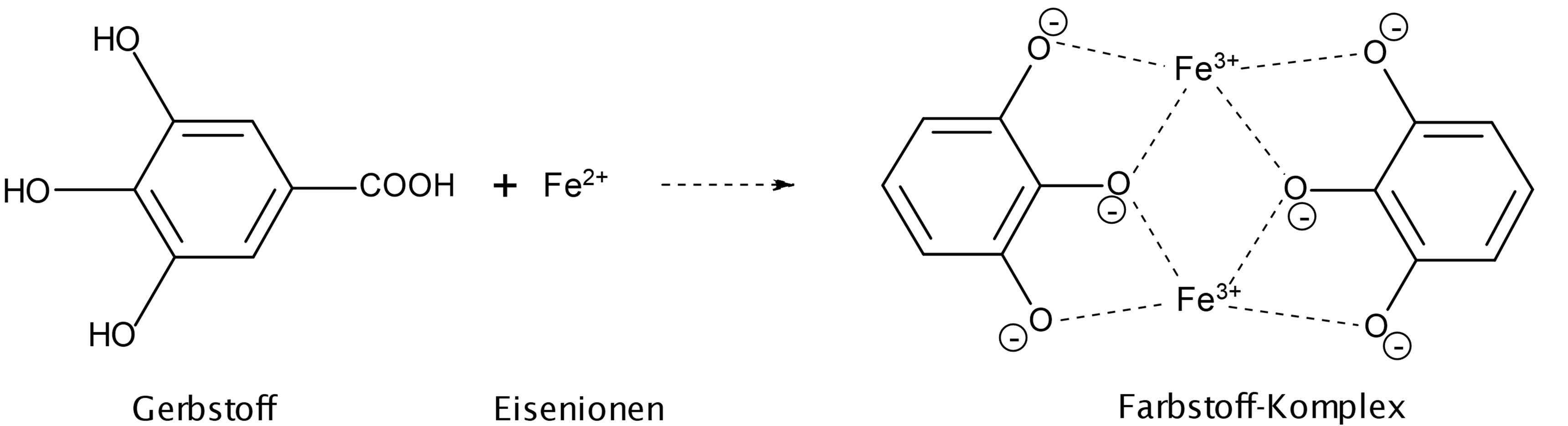Holzeigener Inhaltsstoffe (Tannine) und Eisenionen erzeugen Vergrauen