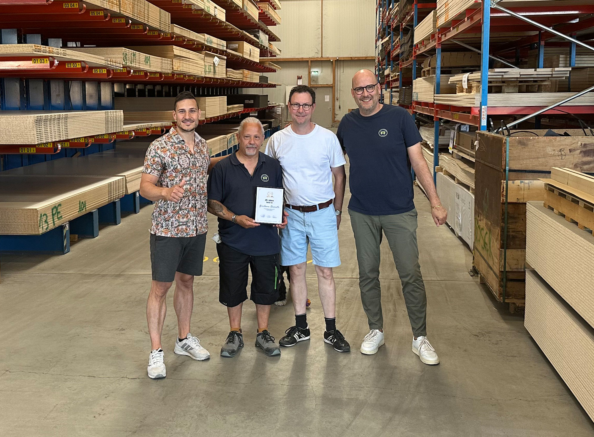 25 Jahre Firmenzugehörigkeit Girolamo Quarato