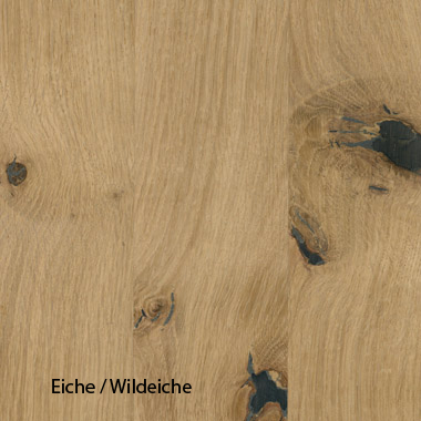 1S Massivholzplatte Eiche europ. A/B rustikal durchgehende Lamellen 40-90mm
