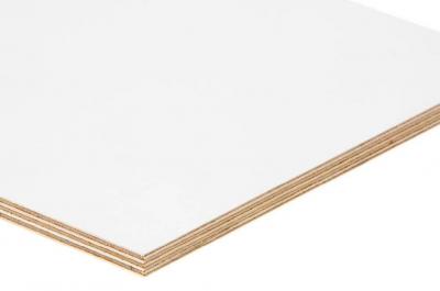Sperrholz ECO Transparent SIGNALWEISS 2-seitig transparenten Farbanstrich ca. RAL 9003