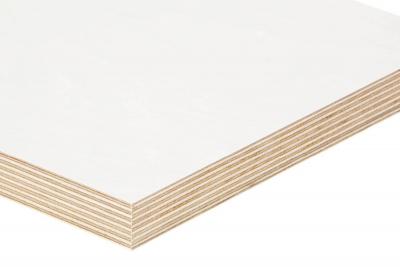 Sperrholz ECO Transparent CREMEWEISS 2-seitig transparenten Farbanstrich ca. RAL 9001