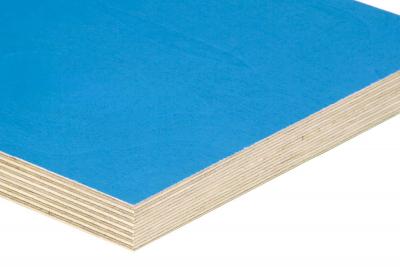 Sperrholz ECO Transparent BLAU 2-seitig transparenten Farbanstrich ca. RAL 5012