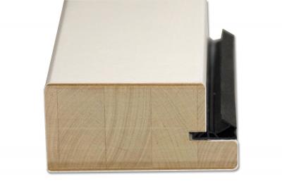 JW Blendrahmen unverleimt Eiche weiss ummantelt EI30 50/90mm in Karton verpack RL 200 x 90,2cm - Band links