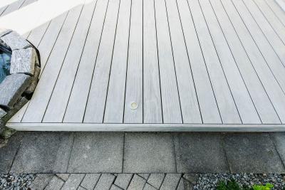 Accoya Terrassendiele grau durchgefärbt A1 Premium, OHNE Nut