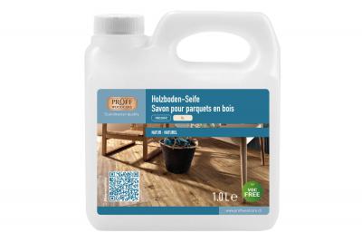 Proff Holzbodenseife (VOC-frei) für Unterhaltsreinigung und Pflege Geb. à 1 l natur (320-400m2) (6/Pal.)