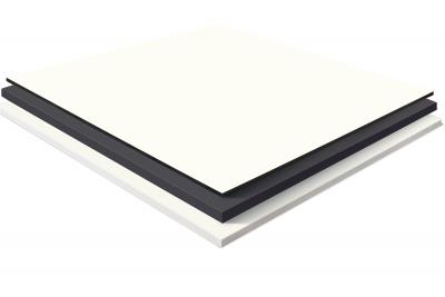 Egger Kompaktarbeitsplatte durchgefärbt Modell 90/1 mit Fasenfräsung 1x1mm W1101 ST76 Solid Alpinweiss