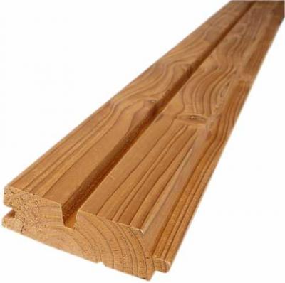 ThermoWood Fichte Fassadenprofil S TMT mit Nut + Kamm / vertikale Montage